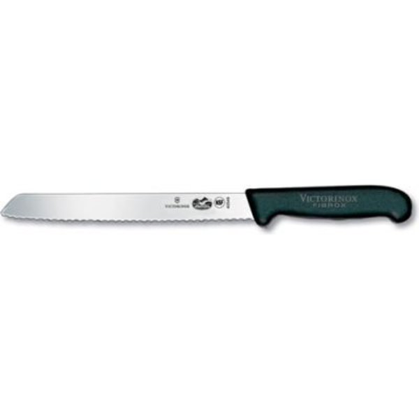 Victorinox Swiss Army Victorinox 8 Bread Knife, Slant Tip, Serrated Blade, Black Fibrox Handle 40549 5.2533.21